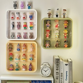 Resim 1 Adet Kapaklı Duvara Monte Saklama Kutusu – Anime Figürleri için Manyetik Sergi Standı, Ev veya Ofis Dekoru için Toz Geçirmez Düzenleyici, Karışık Renkler, Plastik Malzeme, Oyuncak Saklama ve Organizasyonu, Dayanıklı Düzenleyici 