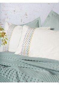 Resim Cotton Box Aura Tek Kişilik Pike Takımı Pebble Mint Mint Yeşili 
