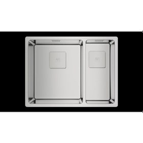 Resim Teka Fle x linea Rs15 2B 580 Çift Hazneli Tezgahüstü/Tezgahasıfır (Flush) Tezgahaltı Paslanmaz Çelik Eviye - 115030010 