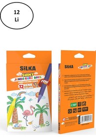 Resim Silka Jumbo Üçgen 12 Renk Kuruboya 12'li 