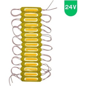Resim 24 Volt 2 Watt Sarı - Amber Cob Led Modül Ip65 10 Adet Modül 
