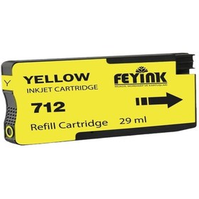 Resim FEYİNK Feyink Hp 712 Yellow Y Mürekkep Dolumlu Feyink Kartuş 29ml 