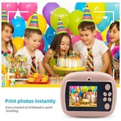 Resim Meridiangoods Portable Mini Foto Yazıcı Thermal Recording Paper 18 Rulolar Anında Baskı Dıy Çalışma Notları Açık Mavi 