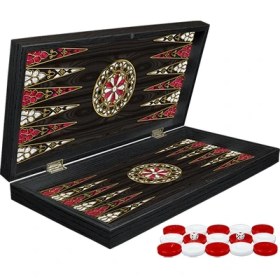 Resim Topdan Klasik Sedef Işlemeli Tavla Model 2 