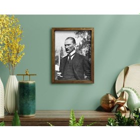 Resim Bk Home Atatürk Tasarımlı Doğal Masif Ahşap Çerçeveli Tablo-29 (551056248) 