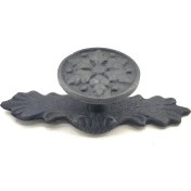 Resim Tasarım Küresi 3D Antika Tarz Dekoratif Pirinç Çiçek Düğme - 27X70 Mm, Oksit - Lisinya 