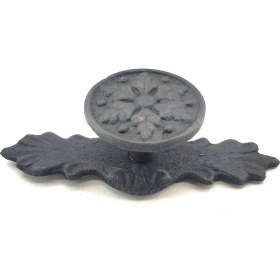 Resim Tasarım Küresi 3D Antika Tarz Dekoratif Pirinç Çiçek Düğme - 27X70 Mm, Oksit - Lisinya 