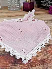 Resim Mufincollection Nakışlı Muslin Kumaş Çocuk Bandana | 60x30 cm | Yumuşak ve Nefes Alabilen 