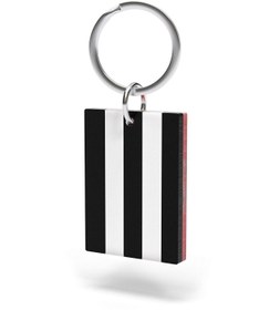 Resim Beşiktaş Lisanslı Kırmızı Logolu Çift Taraflı Çubuklu Anahtarlık Kartal Ahşap Kutulu 