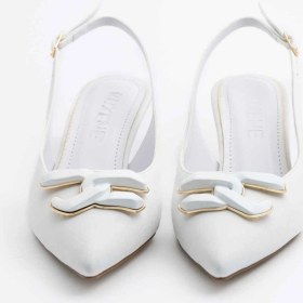 Resim Ruxene Mui Kapalı Sivri Burun 6cm Ince Topuk Toka Detaylı Arkası Açık Stiletto - Topuklu Ayakkabı 
