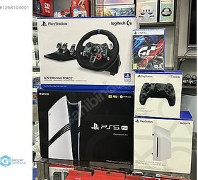 Resim PS5 PRO + G29 Direksiyon + Disk Sürücü + 2 Kol + Gran Turismo 7 