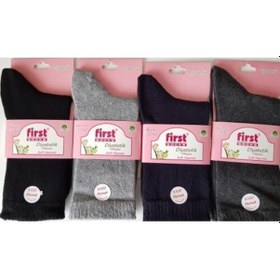 Resim First Socks Kadın Karışık Renk 12 Li Pamuklu Şeker Çorabı ASORTİ 