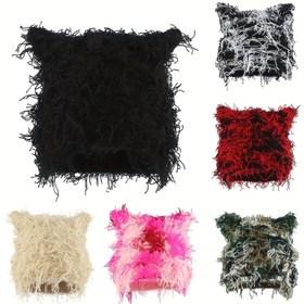 Resim Erkek ve Kadınlar için Kış Akrilik Jakarlı Beanie - %95 Akrilik %5 Spandeks, Esnek Uygun, Soluklu Kafa Kapağı, Sokak Giyimi, Hip Hop, Kayak için - Kolay Bakım, Noel Hediye Fikri 