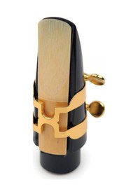 Resim D'addario Has1g Alto Saksafon H-ligature Ve Kapak Seti Altın Kaplama Gold Harrison Tarzı Tasarım, 4 Noktadan Eşit Baskı İle Maksimum Rezonans 