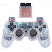 Resim Şeffaf Beyaz-sony Ps2 Kablosuz Denetleyici Gamepad İçin Play Station 2 Joystick Konsolu İçin Ps2 İçin Sony Ps1 Şeffaf Renk 