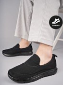 Resim Muggo Zac Garantili Erkek Ortopedik Bağcıksız Nefes Alabilen Hafif Yürüyüş Sneaker Spor Ayakkabı 