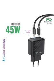 Resim Lucatech Samsung S23 / A17 / M34 / A55 / S24 / A73 / M53 Uyumlu 45W PD Type-C Yüksek Hız Aleti 