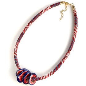 Resim Twister Choker - Mavi-Kırmızı 