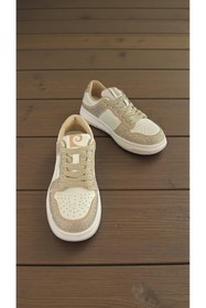 Resim Pierre Cardin 11505 Beyaz Bej Tam Ortopedik Sneaker Günlük Kadın Spor Ayakkabı 