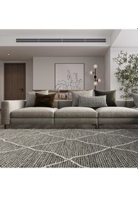 Resim Cool Halı Elit 02 Gri Bukle Salon Halısı Hav Vermez Mutfak Halısı Etnik Örgü Desen Koridor Halısı Kesme Yolluk 