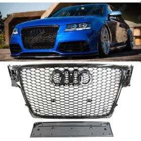 Resim Audi A4 2008-2012 B8 Kasa Siyah Rs4 Ön Panjur 