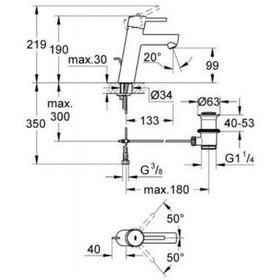Resim Grohe Concetto Single Tek Kumandalı Lavabo Bataryası 23450001 