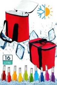 Resim Genel Markalar Kırmızı Kamp,Seyahat,Piknik Sıcak Soğuk Korumalı Termal 16 Litre Soğutucu Buzluk Çanta 