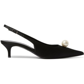 Resim Magda Butrym Slingback Inci Topuklu Ayakkabı - Şıklık Ve Rahatlık Abiye Ayakkabı Siyah 