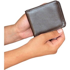 Resim Premium Serisi Özel Kutulu Lüks Deri Klasik Cüzdan Kemer Ve Kartlık Erkek Seti Kahverengi 
