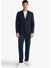 Resim Defacto Slim Fit Dar Kesim Blazer Ceket F7690ax25aunv64 Lacivert 