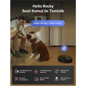 Resim Roborock Ultra Akıllı Robot Süpürge Beyaz 1000 Pa Emiş Gücüyle Düz Zemin Temizliği İçin 