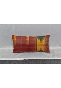 Resim Zehra Abla Halı Yeni El Dokuma Dekoratif Lumbar Kilim Kırlent Yastık Kılıfı 6634 Çok Renkli 