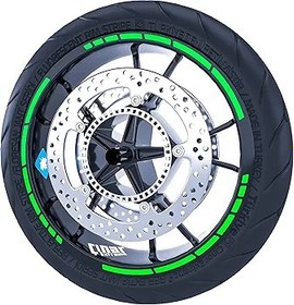 Resim Çınar Extreme Floresan Yeşil Moto GP Stili Jant Şeridi Sticker 
