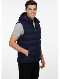 Resim Bigazzi Erkek Spor Kapüşonlu Yelek Regular Kalıp 961-309 Bgl-st04874 Lacivert 