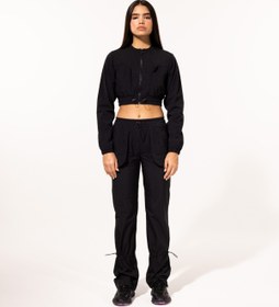 Resim ŞEBNEM GÜNAY Black Crop Track Jacket 