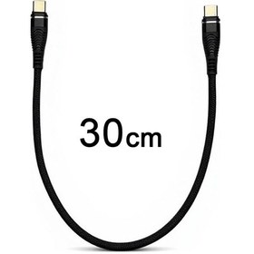 Resim Type-c Type-c Kablo 30 Cm 60w Şarj 5gbps Veri Aktarımı Dayanıklı Örgü Kaplama, Telefon, Tablet Laptop Uyumlu Sku: Smg8690010058942 
