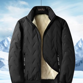 Resim Erkek Ağır Konca Kışlık Mont - Stand Yakalı, Tam Fermuarlı, Bol Kesim, Rüzgar Geçirmez, Isı Yalıtımlı Soğuk Hava Montu, Kayak, Yürüyüş, Kamp için - (2025 Yeni Model) - Polyester Dolgulu, Kayak Ekipmanı, Minimalist Tasarım, Dayanıklı Kumaş 