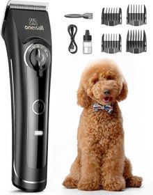 Resim Profesyonel Kablosuz Köpek Tıraş Makinesi, 6500 RPM Motorlu 