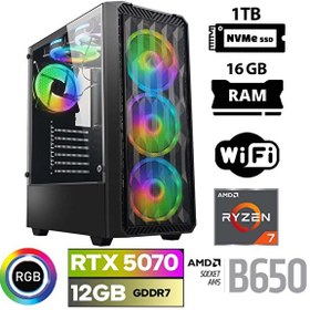 Resim Xaser Thunder X50 Ryzen 7 7700 16GB Ddr5 Ram 1tb M.2 Nvme SSD 12GB RTX5070 Oyuncu Tavsiye Sistem 