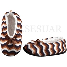 Resim BEOJE KIDS Çocuk Panduf Içi Peluşlu Zebra Tasarım Kbkpt-0004 
