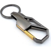 Resim Solfera Antrasit Metal Kanca Hook Tasarım Metal Anahtarlık KC947 