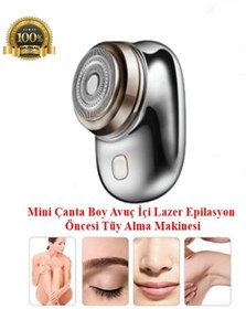 Resim gaman Kol Bıyık Yanak Bacak Tüy Alma Makinesi Epilasyon Öncesi Şarjlı Tıraş Makinesi 6cm Mini Çanta Boy 
