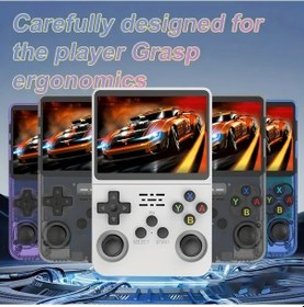 Resim Gaojunshop01 Retro El Konsolu 3.5 Ips Ekran Dual Analog Hoparlörlü 64gb Mavi Taşınabilir Oyun Cihazı 