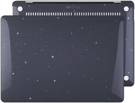 Resim NovStrap Apple Macbook Pro 16 inç M4/Pro/Max A3186 A3403 ile Uyumlu Simli Kılıf Sert Glitter SİYAH 