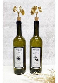 Resim Altın Ginkgo Mantar Tıpalı 750ml Yeşil Şişe Etiketli Yağlık Yağda 