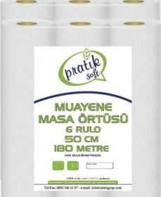 Resim Pratiksoft Muayene Masa Sedye Örtüsü 50 Cm 6 Rulo 180 M 