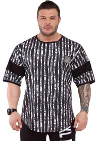 Resim Big Sam Oversize Vücut Geliştirme Fitness Antrenman Tişörtü 3291 