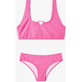 Resim Penti Açık Pembe Kız Çocuk Daisy Halter Bikini Takımı 