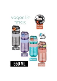 Resim Tkk 550 Ml Rahat İçim U Ağızlı Bpa İçermeyen Taşıma Kulplu Tritan Su Matarası Fftkk1016-550ml 001 
