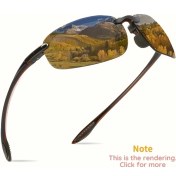 Resim Fochsia Brown Tr Çerçeve Hafif Çerçevesiz Gece Görüş Beyzbol Araç Kullanma Spor Gözlüğü 